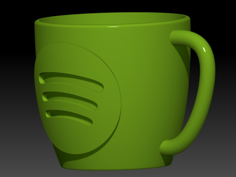 Mug decorated spotify - 95x73x69 3D 프린트 모델