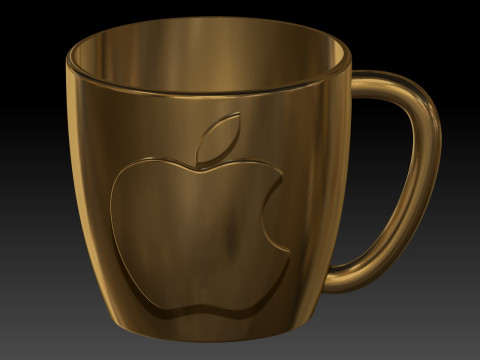 Mug decorated Apple - 95x73x69 Modèles 3D en vedette