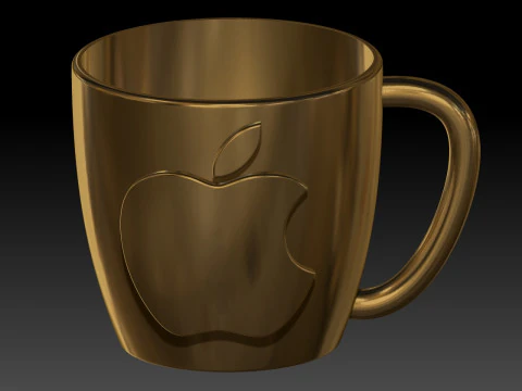 Caneca decorada Ma&ccedil;&atilde; - 95x73x69 Modelo de Impressão 3D