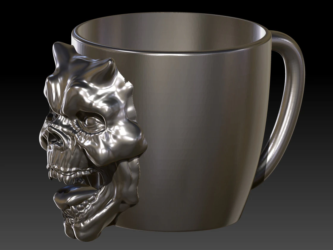Mug grimskull halloween 3D Print Model .c4d .max .obj .3ds .fbx .stl .blend 