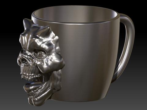 Mug grimskull halloween 3D Print Model
