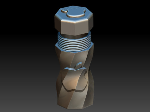Screw top bottle apple 3D Print Model