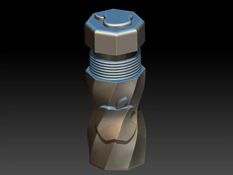 Fles met schroefdop appel 3D printmodel