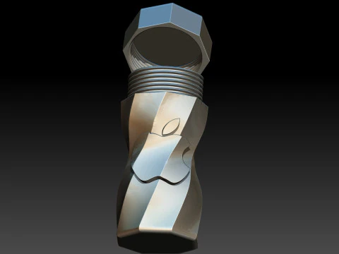 Screw top bottle apple 3D Print Model