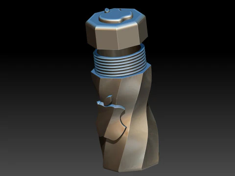Screw top bottle apple 3D Print Model