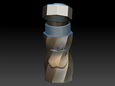 Screw top bottle apple 3D Print Model