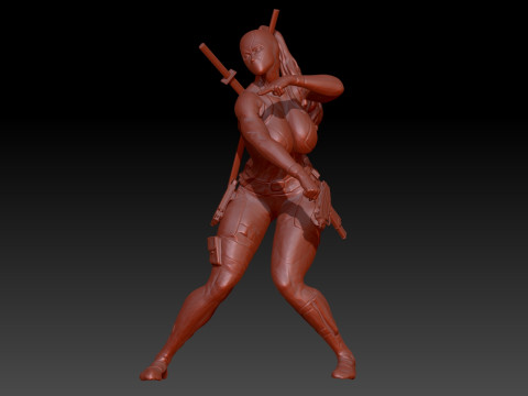 Sexy Deedpool girl 3D Print Model