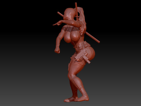 Sexy Deedpool girl 3D Print Model