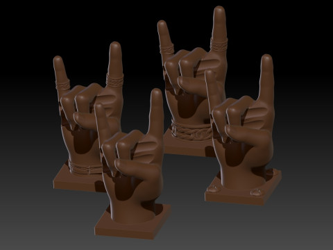 PACK THE DRUMSTICK HOLDER HAND 16mm 3D Print Model