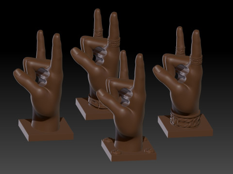 PACK THE DRUMSTICK HOLDER HAND 16mm 3D Print Model