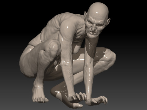 Halloween scary witch on the floor 3D प्रिंट मॉडल