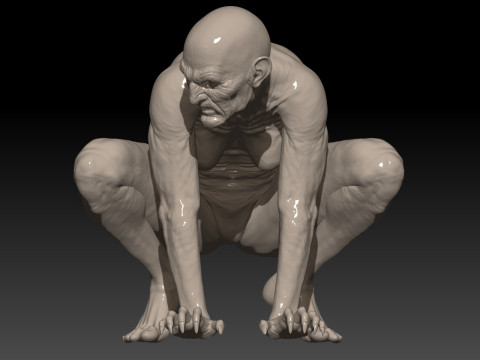 Halloween scary witch on the floor 3D प्रिंट मॉडल