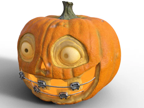 Cadılar Bayramı g&uuml;l&uuml;msemesi balkabağı 3D Baskı Modeli