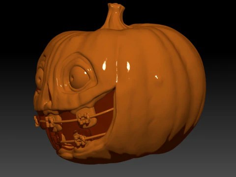 Halloween smile pumpkin 3D Print Model