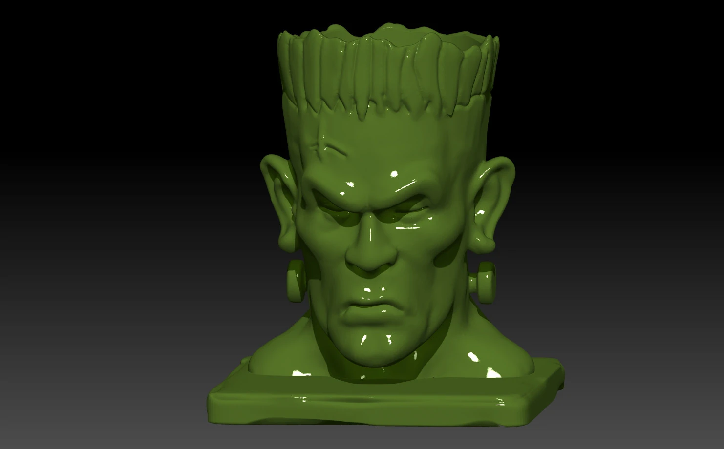 Head Frankenstein halloween candy container 3D Print Model .c4d .max .obj .3ds .fbx .stl .blend 