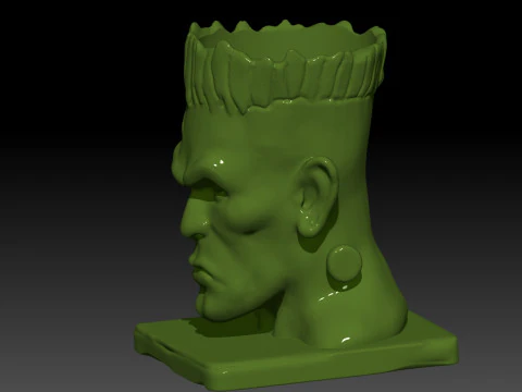 Head Frankenstein halloween candy container 3D Print Model