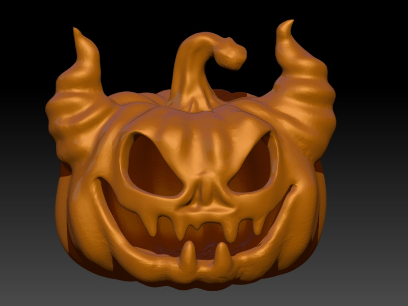 Pumpkin deamon halloween Model Cetak 3D .c4d .max .obj .3ds .fbx .stl .blend 