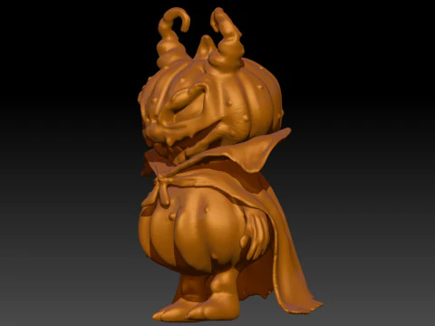 Halloween pumpkin deamon vampire 3D Print Model