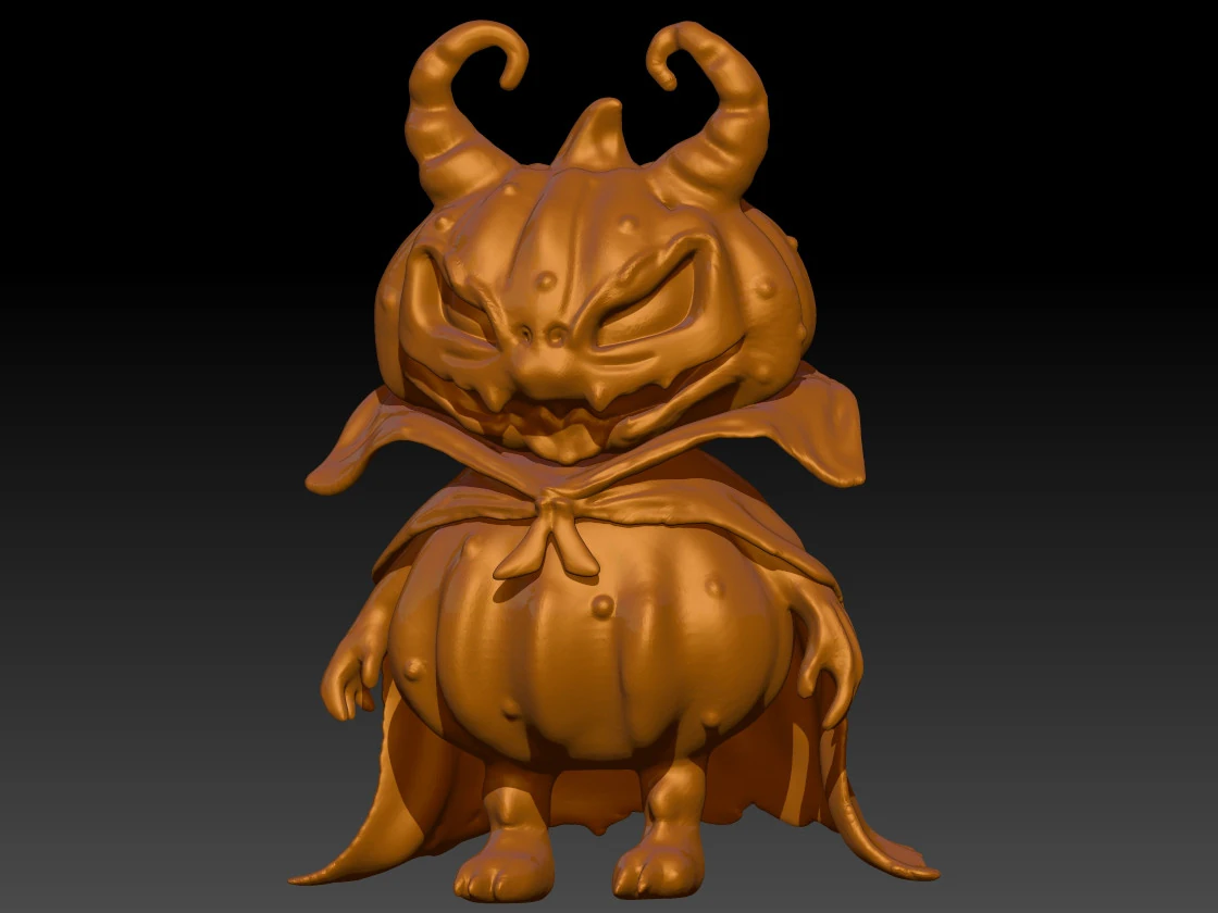 Halloween pumpkin deamon vampire 3D Print Model .c4d .max .obj .3ds .fbx .stl .blend 