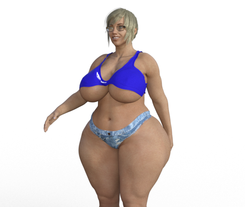 Big woman top and short Modelo de Impressão 3D .c4d .max .obj .3ds .fbx .stl .blend