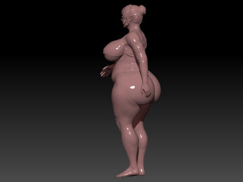 Big woman top and short Modelo de Impressão 3D