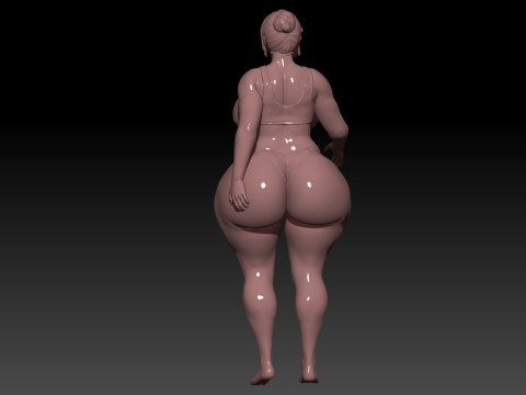 Big woman top and short Modelo de Impressão 3D