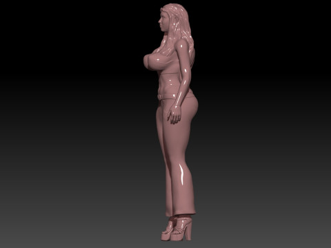 Sexy Retro girl modeling Modelo de Impressão 3D