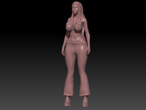Sexy Retro girl modeling Modelo de Impressão 3D