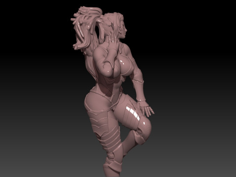 Dark Elf in armor modeling 3D Baskı Modeli