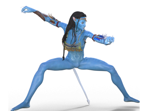 Sexy Neytiri from avatar fighting pose Model Cetak 3D