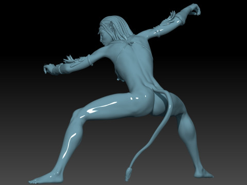 Sexy Neytiri from avatar fighting pose 3D Принт Модель