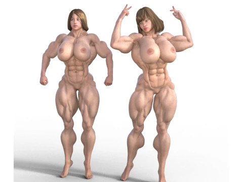 Bodybuilderwedstrijd voor dames 3D printmodel