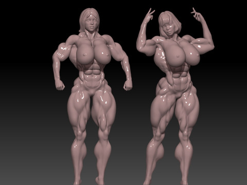 Womens bodybuilder competition Modello di stampa 3D