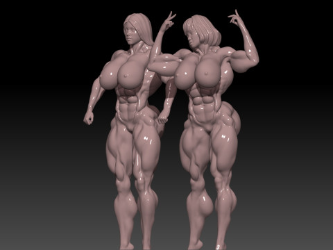 Womens bodybuilder competition Modello di stampa 3D