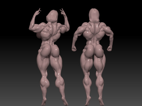 Womens bodybuilder competition Modello di stampa 3D