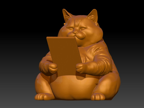 Fat Cat phone holder 79 mm x 11 mm slot Modelo de Impressão 3D