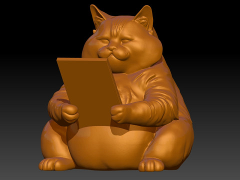 Fat Cat phone holder 79 mm x 11 mm slot Modelo de Impressão 3D