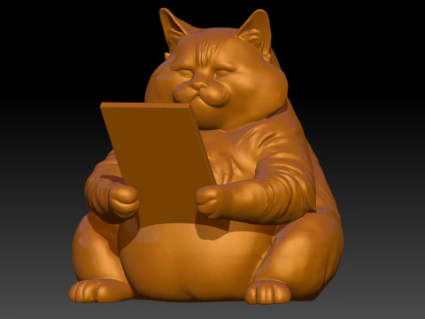 Fat Cat phone holder 79 mm x 11 mm slot 3D Print Model