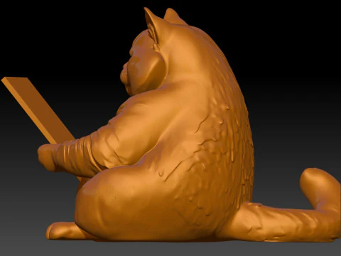 Fat Cat phone holder 79 mm x 11 mm slot 3D Print Model