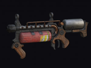 Firethrower weapon Game-ready Modelo 3D