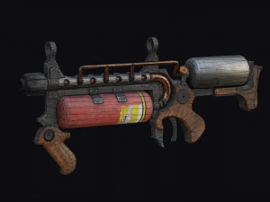 Firethrower weapon Game-ready 3D Model
