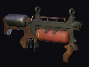 Firethrower weapon Game-ready Modelo 3D