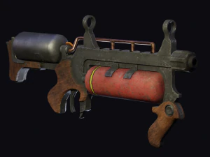 Firethrower weapon Game-ready 3D Model