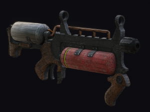 Firethrower weapon Game-ready Modelo 3D