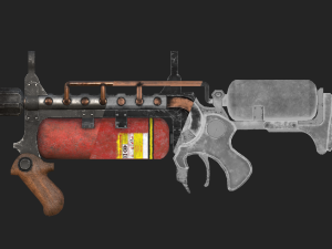 Firethrower weapon Game-ready Modelo 3D