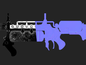 Firethrower weapon Game-ready Modelo 3D