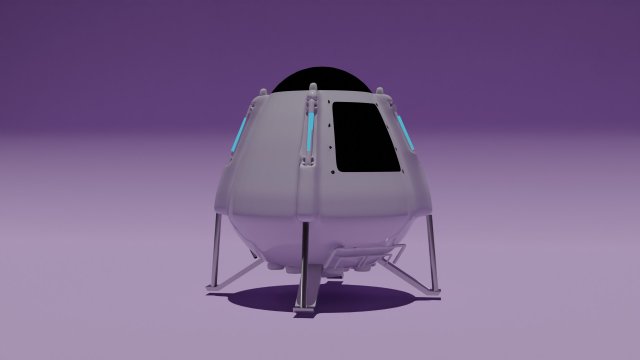 Space capsule 3D Modell .c4d .max .obj .3ds .fbx .stl .blend 