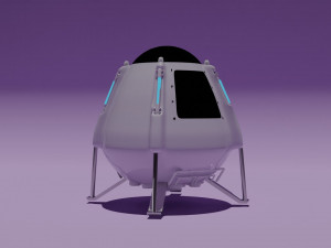 Space capsule Model 3D