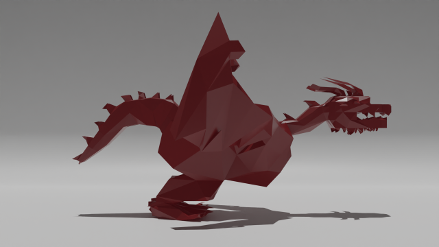 Lowpolydragon Model do druku 3D .c4d .max .obj .3ds .fbx .stl .blend 