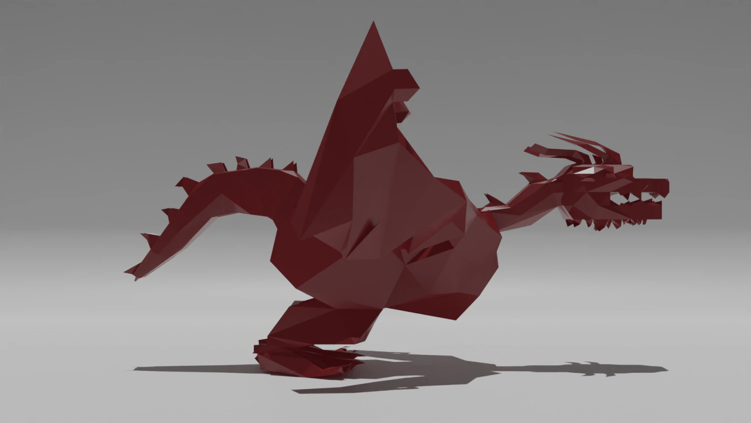 Lowpolydragon 3D Print Model .c4d .max .obj .3ds .fbx .stl .blend 
